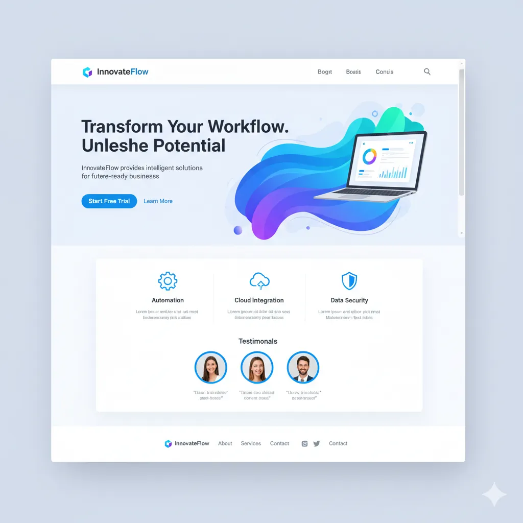 Professional landing page design